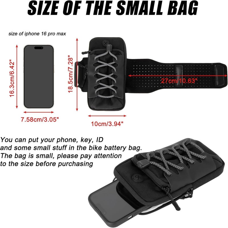 psler Dirt Bike Battery Cover Storage Bag, Pouch Bag Dirt Bike Frame Bag Fits for Sur Ron Light Bee X S Segway X160 X260 Eride Pro SS (Black) - Image 2